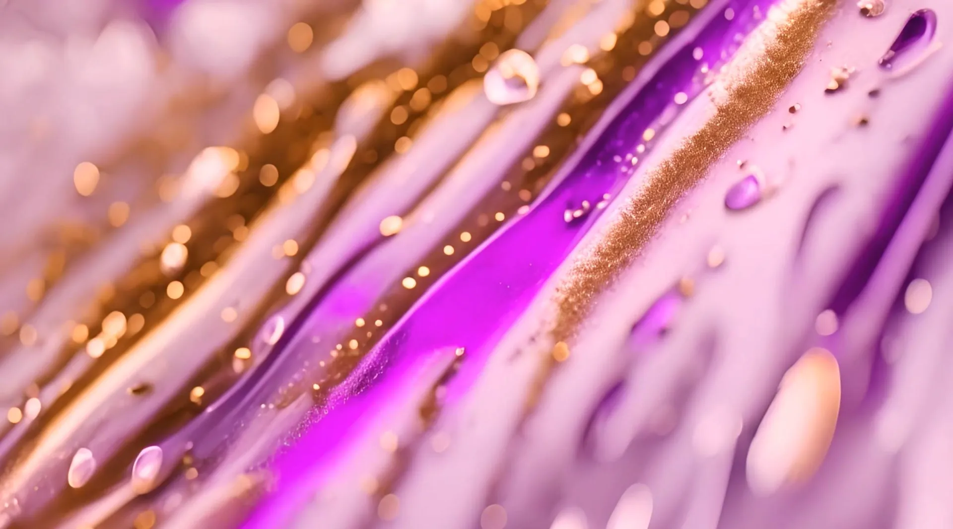 Lavender Luxe with Golden Sparkles Elegant Video Backdrop